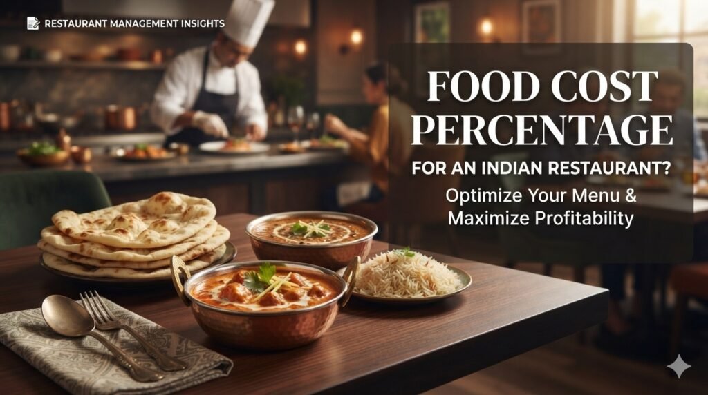 Food Cost Percentage for an Indian Restaurant?